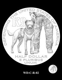 WD-C-R-02 -- 2027 Working Dog Commemorative Coin Program